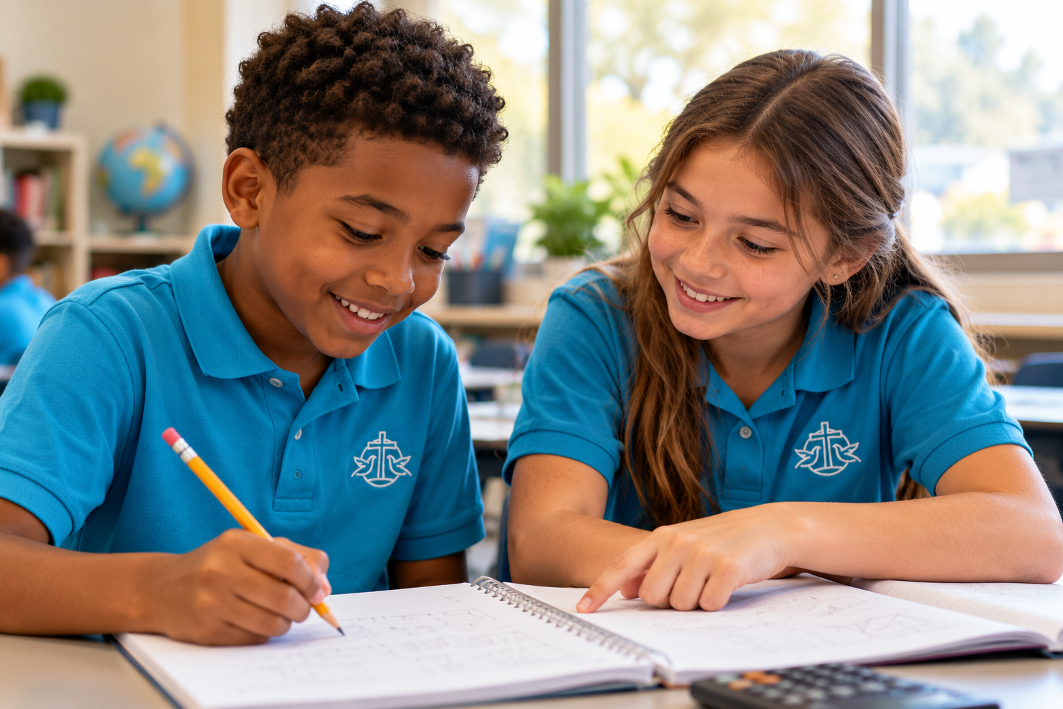 Grade 5 — representative students learning in COCA uniforms